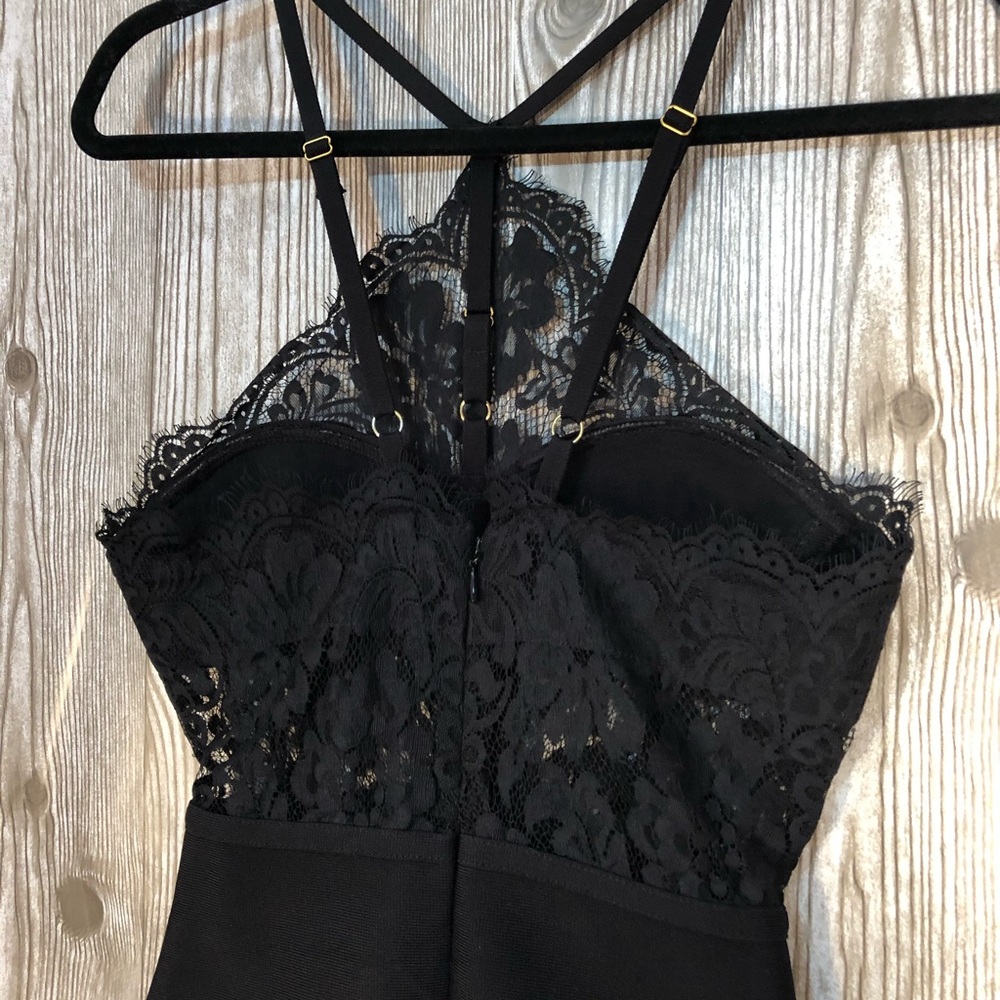 #73 Black Lace Bandage Dress Sz M - Picture 12 of 13